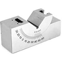 Bloque de ángulo ajustable en V de 7-6 x 2-5 x 3-6 cm de alta precisión de 0-60 ° de ángulo de fresado bloques de acero…